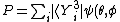 P=\sum_i |\langle Y^3_i |\psi (\theta,\phi)\rangle|^2